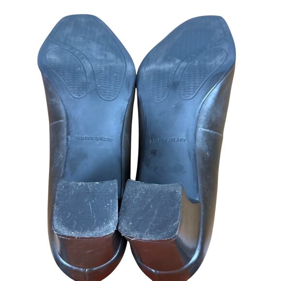 Naturalizer Edie Womens Dark Brown Leather Chunky Heels Pumps Classic Shoes 8.5 - Picture 15 of 16